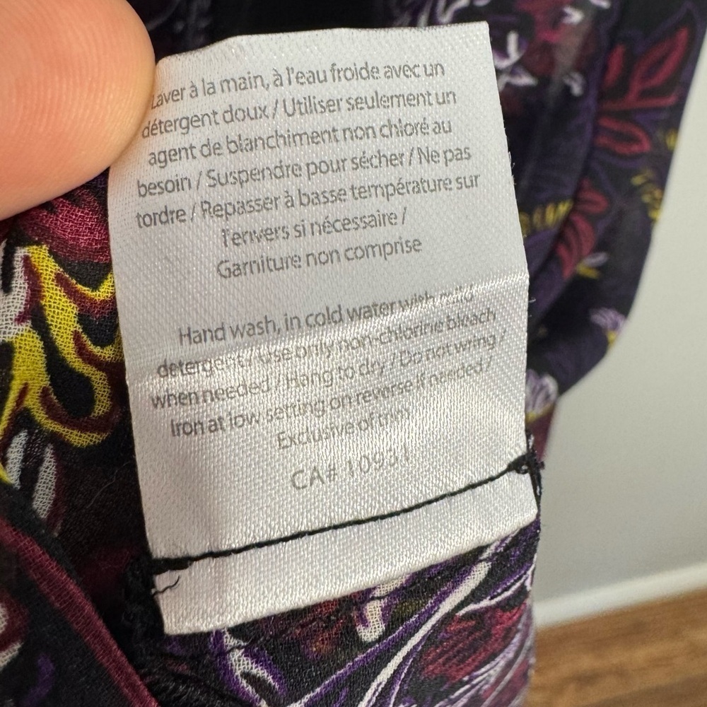 Melanie Lyne Puff Sleeve Blouse 4 Dark Paisley Floral Longline Button Up Shirt - Picture 11 of 11